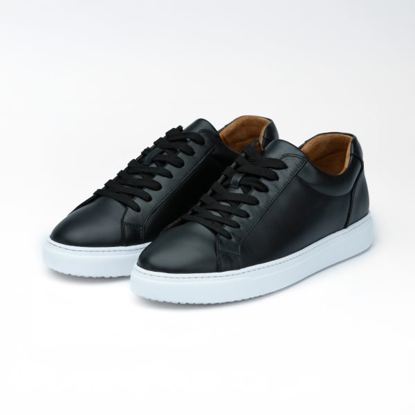 Chausmo Baskets en Cuir Noir 9108 - Hommes – Image 4