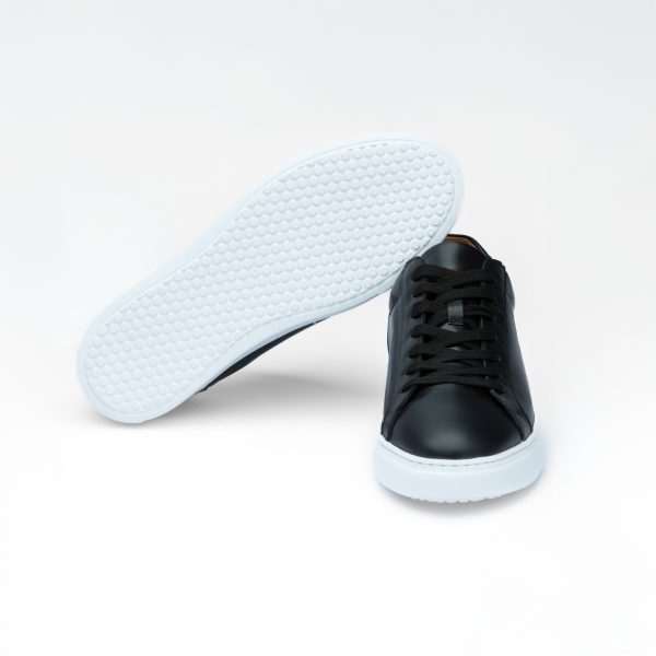 Chausmo Baskets en Cuir Noir 9108 - Hommes – Image 3
