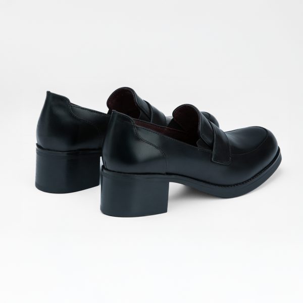 Chausmo Chaussures à talon en cuir Noir _2037 – Image 3