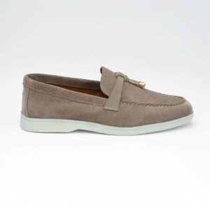 Chausmo Mocassin Daim Taupe 1007-3