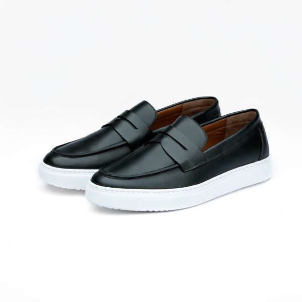 Chausmo Mocassin en Cuir Noir 1003 - Hommes – Image 2