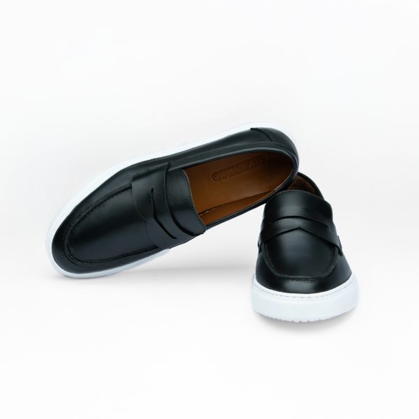 Chausmo Mocassin en Cuir Noir 1003 - Hommes – Image 3
