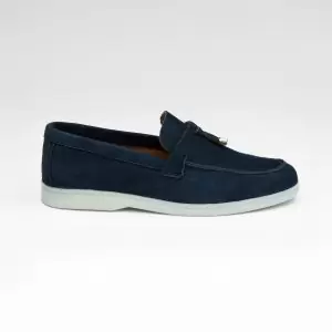 Chausmo Mocassin Daim Bleu 1007
