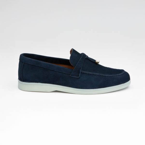 Chausmo Mocassin Daim Bleu 1007