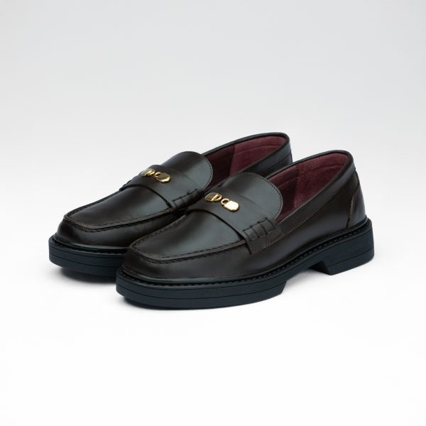 Chausmo Mocassins en cuir Marron - 1019 – Image 2