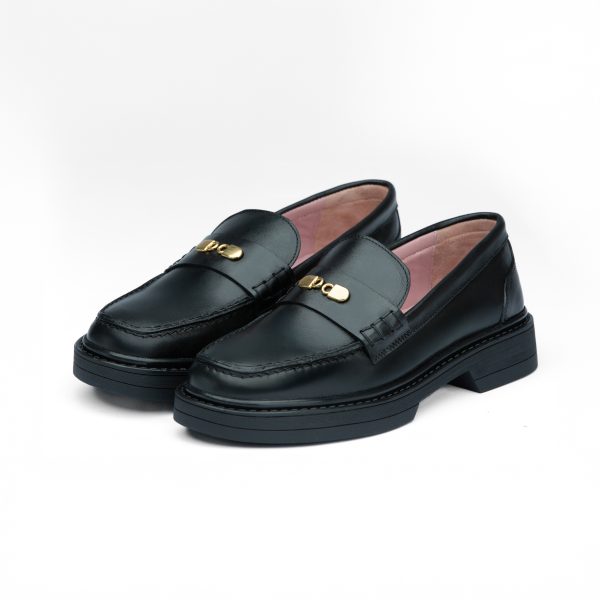 Chausmo Mocassins en cuir Noir - 1019 – Image 4