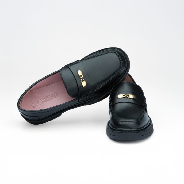 Chausmo Mocassins en cuir Noir - 1019 – Image 3