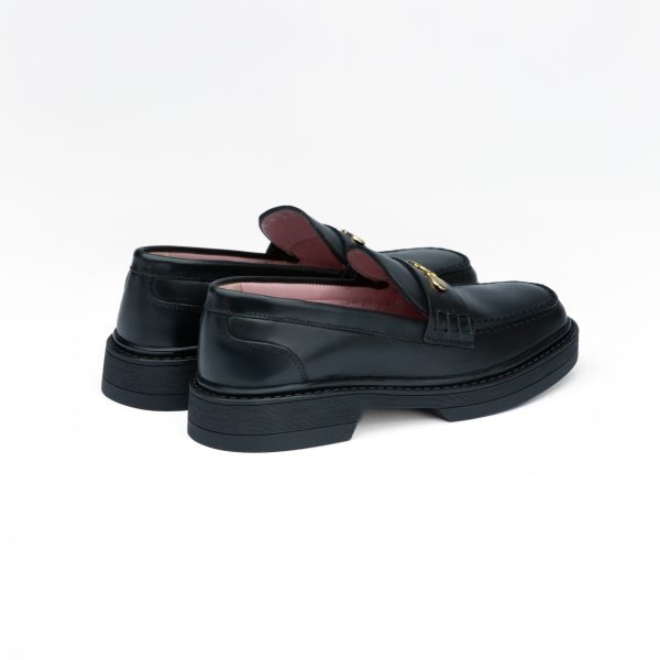 Chausmo Mocassins en cuir Noir - 1019 – Image 2