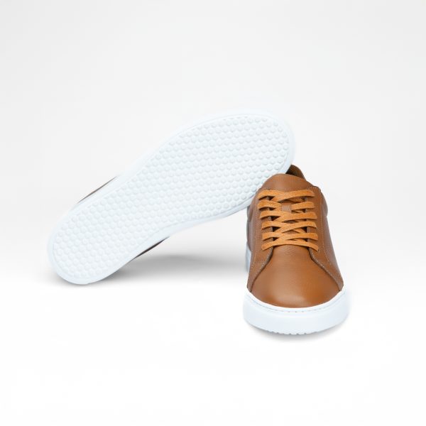 Chausmo Baskets en Cuir Camel 1001 - Hommes – Image 3