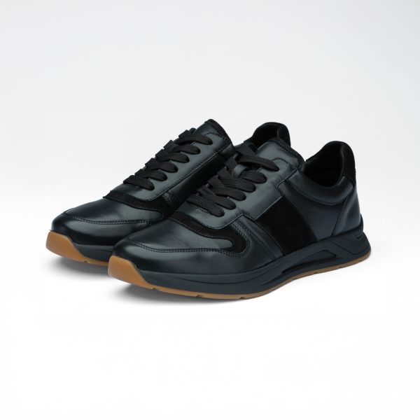 Chausmo Baskets en Cuir Noir 1018 - Hommes – Image 4