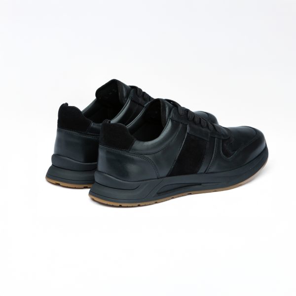 Chausmo Baskets en Cuir Noir 1018 - Hommes – Image 2