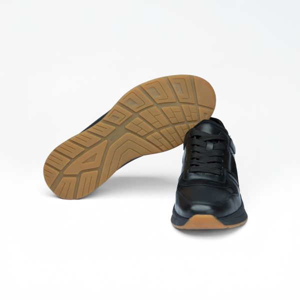 Chausmo Baskets en Cuir Noir 1018 - Hommes – Image 3