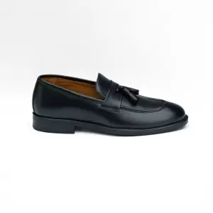Chausmo Mocassins en cuir Noir à pampilles 1036 - Hommes
