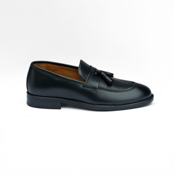 Chausmo Mocassins en cuir Noir à pampilles 1036 - Hommes
