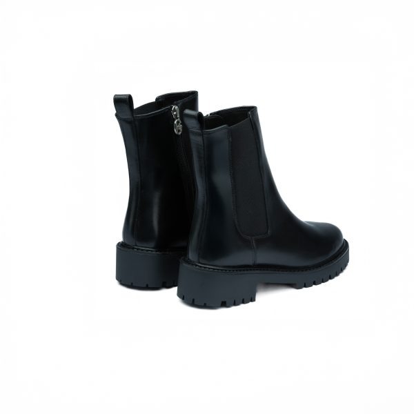 Chausmo Bottine en cuir Noir 0003 – Image 2