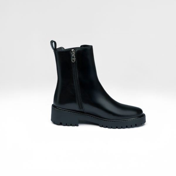 Chausmo Bottine en cuir Noir 0003 – Image 5