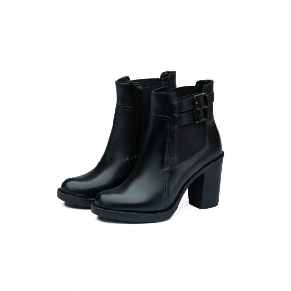 Chausmo Bottine en Cuir Noir 0004 – Image 4