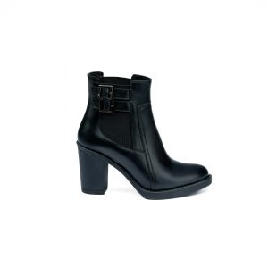 Chausmo Bottine en Cuir Noir 0004