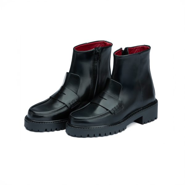 Chausmo Bottine en Cuir Noir 0002 – Image 5