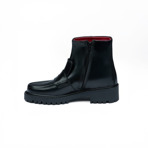Chausmo Bottine en Cuir Noir 0002 – Image 4