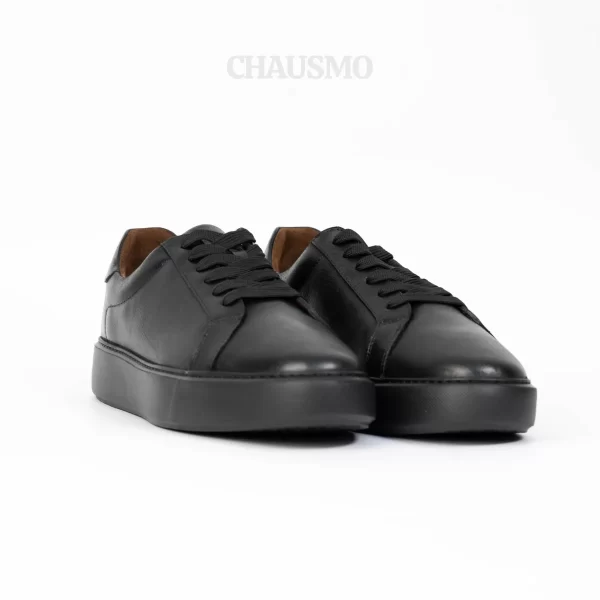 Chausmo Baskets en Cuir Noir 1001 - Hommes – Image 5