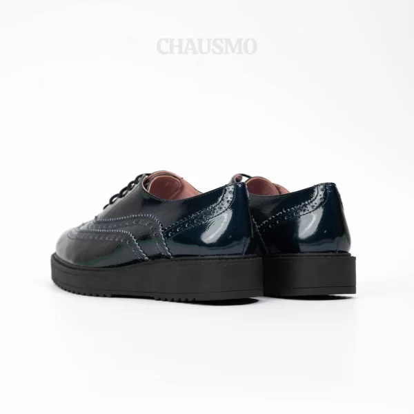 Chausmo Mocassins en Cuir bleu Vernis 1006 – Image 2