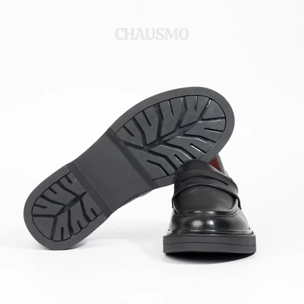 Chausmo Mocassins en cuir Noir 1005 – Image 2