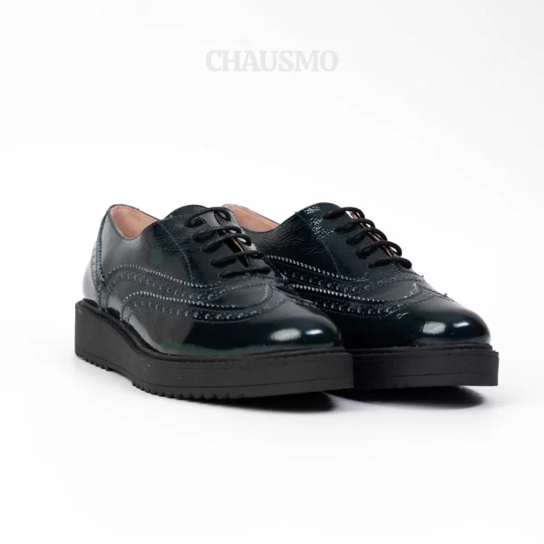 Chausmo Mocassins en Cuir bleu Vernis 1006 – Image 3