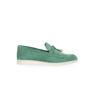 Chausmo Mocassin Daim Vert 1007-1