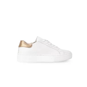 Chausmo Baskets en Cuir Blanc 1009