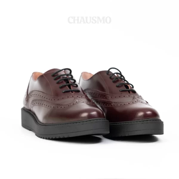 Chausmo Mocassins en Cuir Bordeaux Vernis 1006 – Image 4
