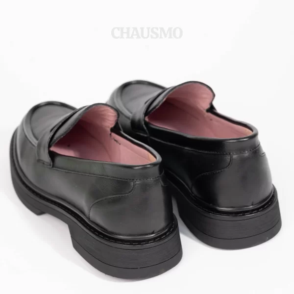 Chausmo Mocassins en cuir Noir 1005 – Image 3