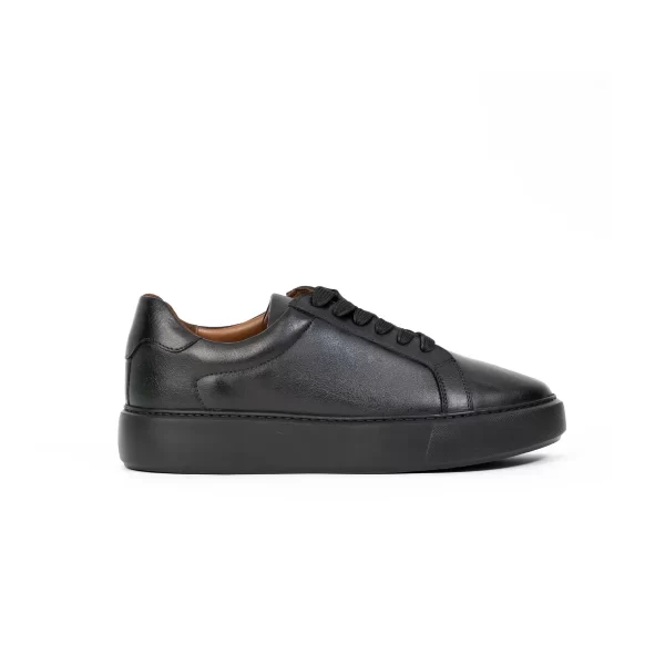 Chausmo Baskets en Cuir Noir 1001 - Hommes