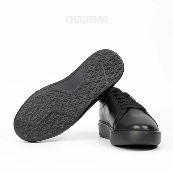 Chausmo Baskets en Cuir Noir 1001 - Hommes – Image 4
