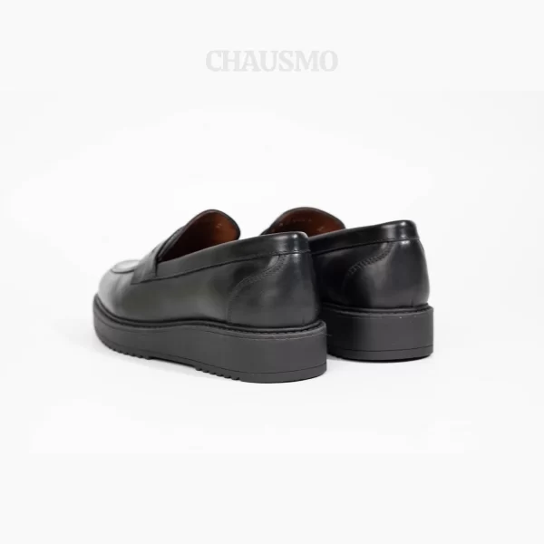 Chausmo Mocassins en Cuir Noir 1005-1 – Image 4