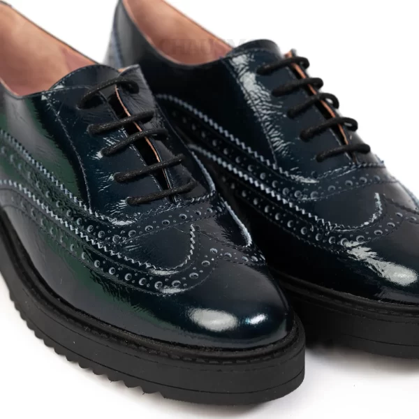Chausmo Mocassins en Cuir bleu Vernis 1006 – Image 5