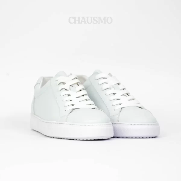 Chausmo Baskets en Cuir Gris 1001 - Hommes – Image 4