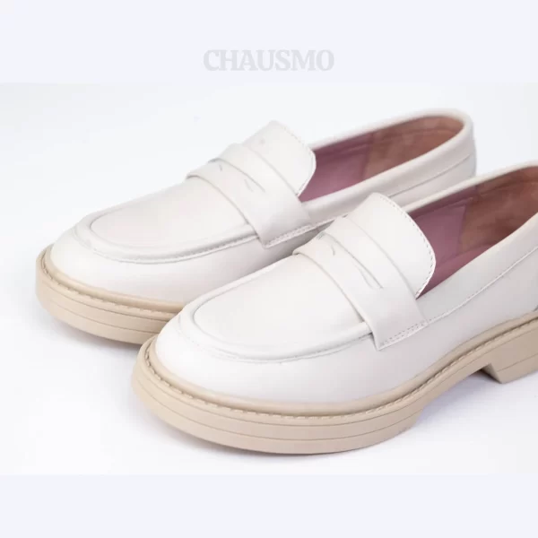 Chausmo Mocassins en Cuir Beige 0422 – Image 6