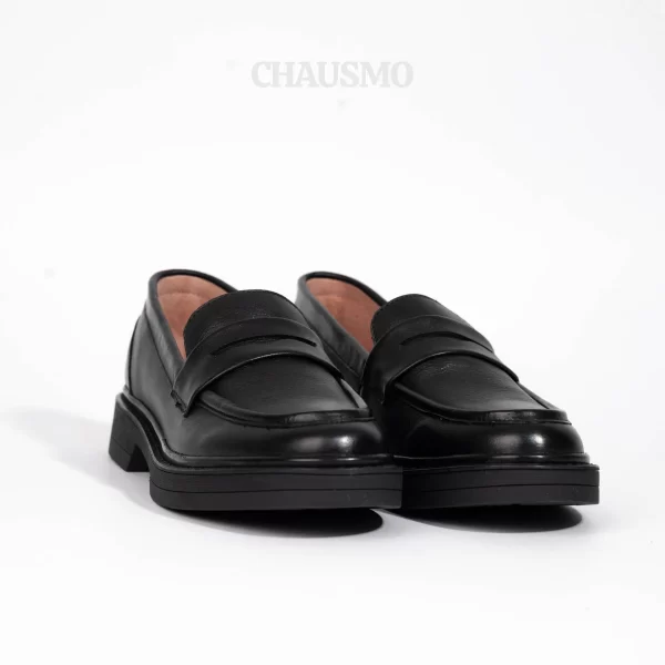 Chausmo Mocassins en cuir Noir 1005 – Image 6