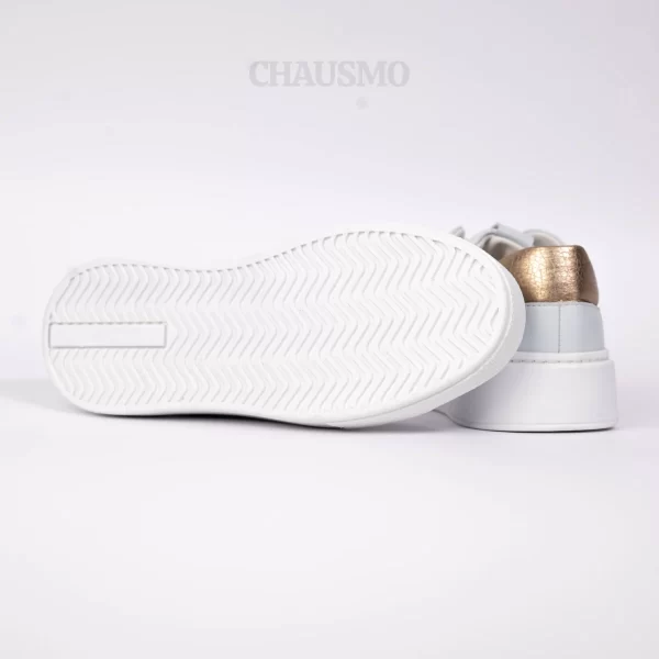 Chausmo Baskets en Cuir Gris 1009 – Image 3