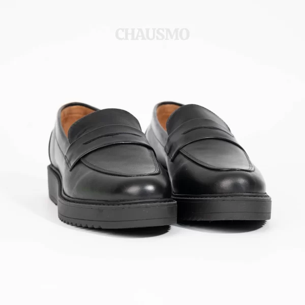 Chausmo Mocassins en Cuir Noir 1005-1 – Image 6