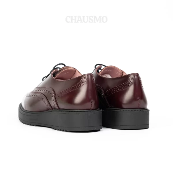 Chausmo Mocassins en Cuir Bordeaux Vernis 1006 – Image 5