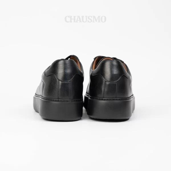 Chausmo Baskets en Cuir Noir 1001 - Hommes – Image 3
