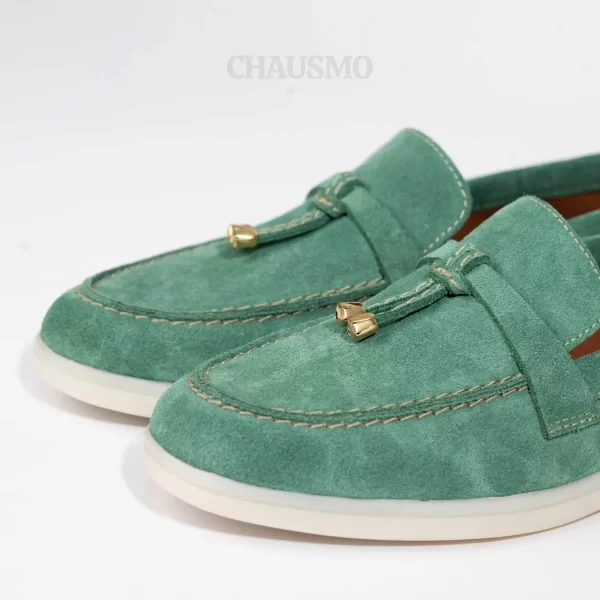 Chausmo Mocassin Daim Vert 1007-1 – Image 3