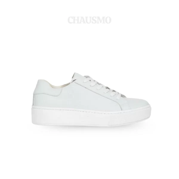 Chausmo Basket en Cuir Gris 1008