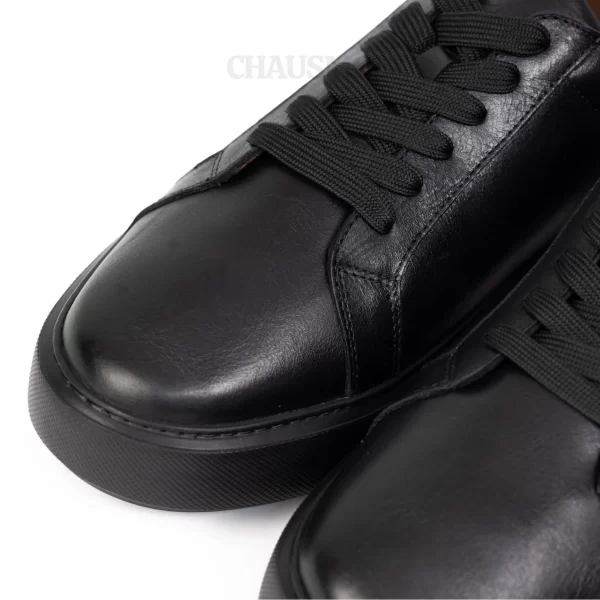 Chausmo Baskets en Cuir Noir 1001 - Hommes – Image 2